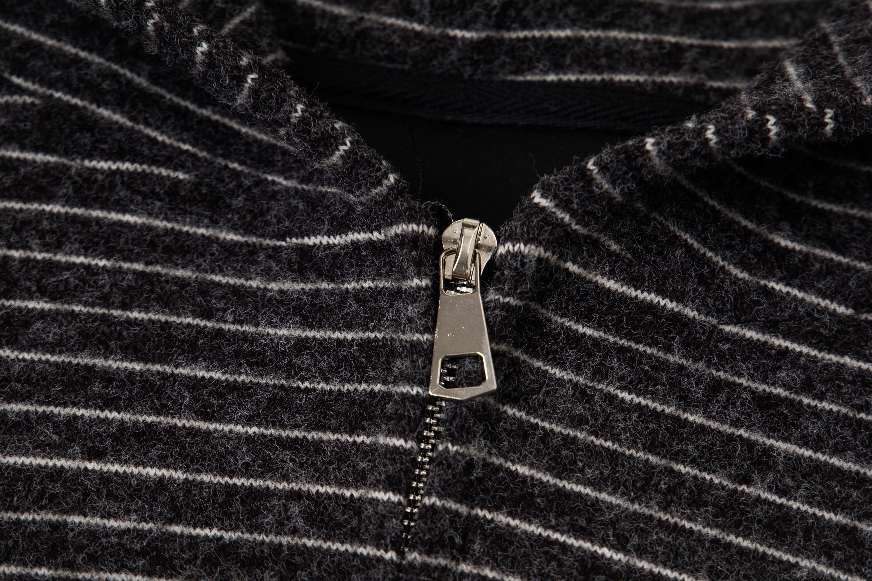 Battlekid Striped Knit Zip Hoodie | Vintage Athletic Style
