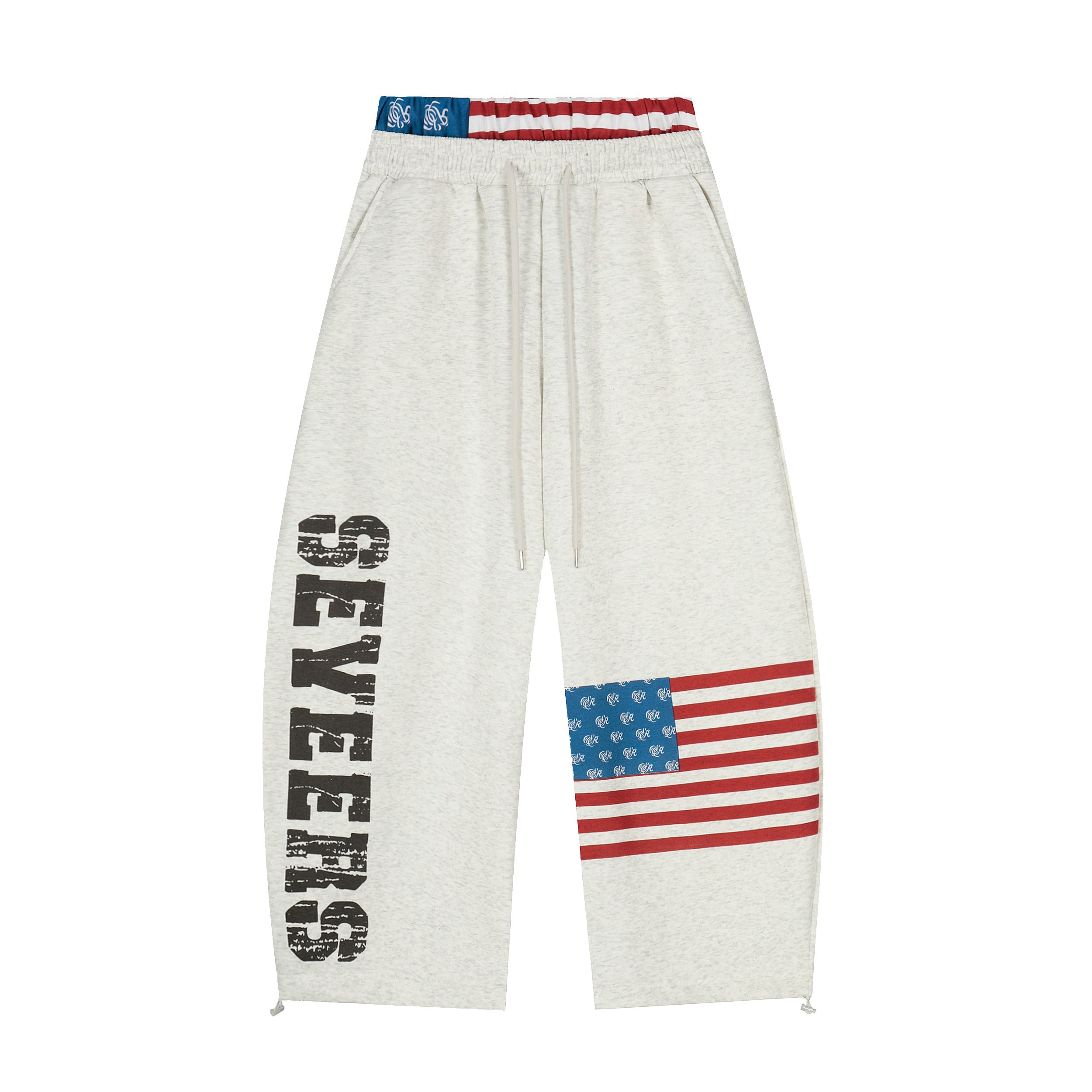 Flag Graphic Wide-Leg Sweatpants | Streetwear Joggers