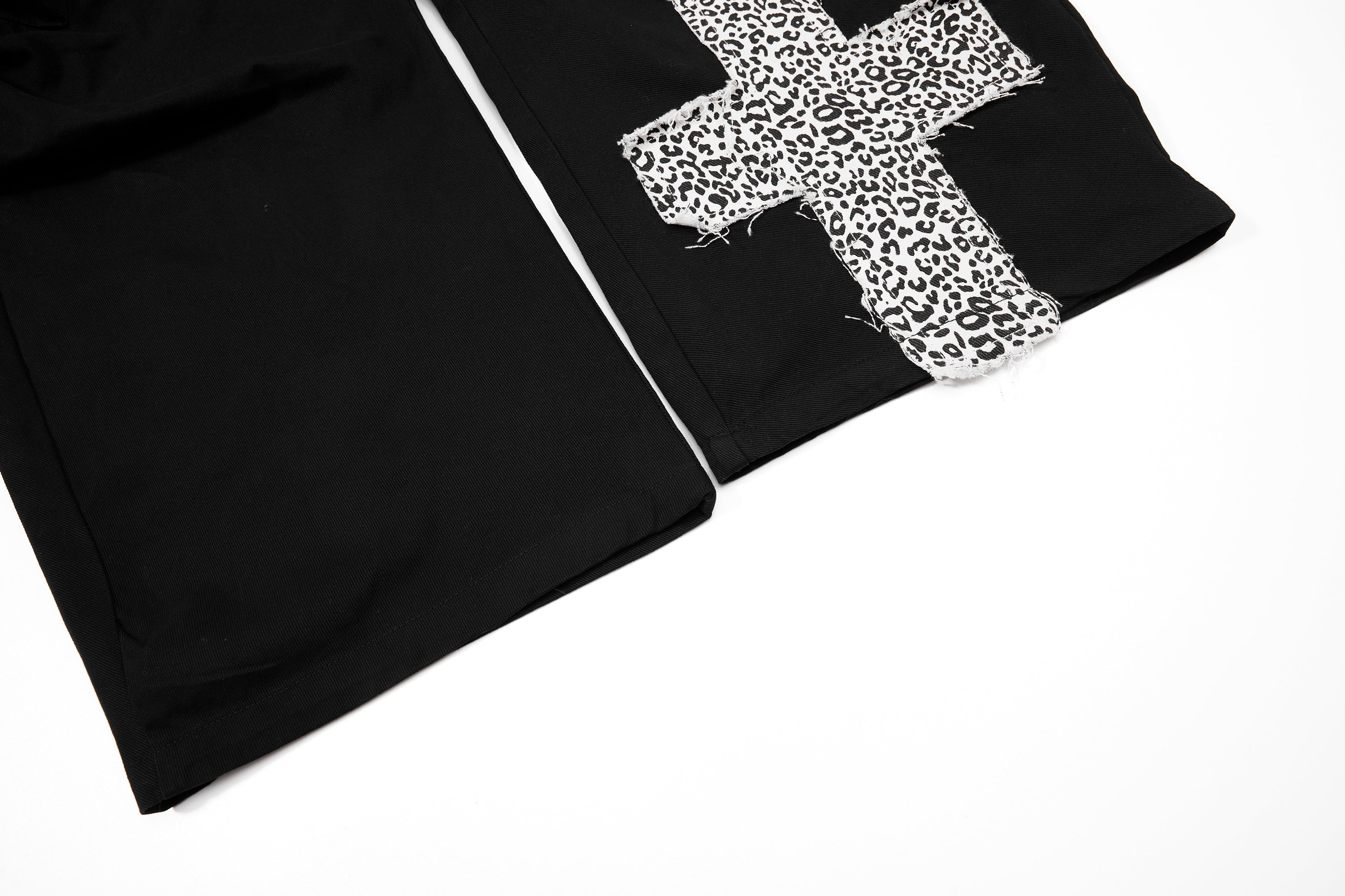 Leopard Cross Utility Cargo Pants | Wide-Leg Streetwear