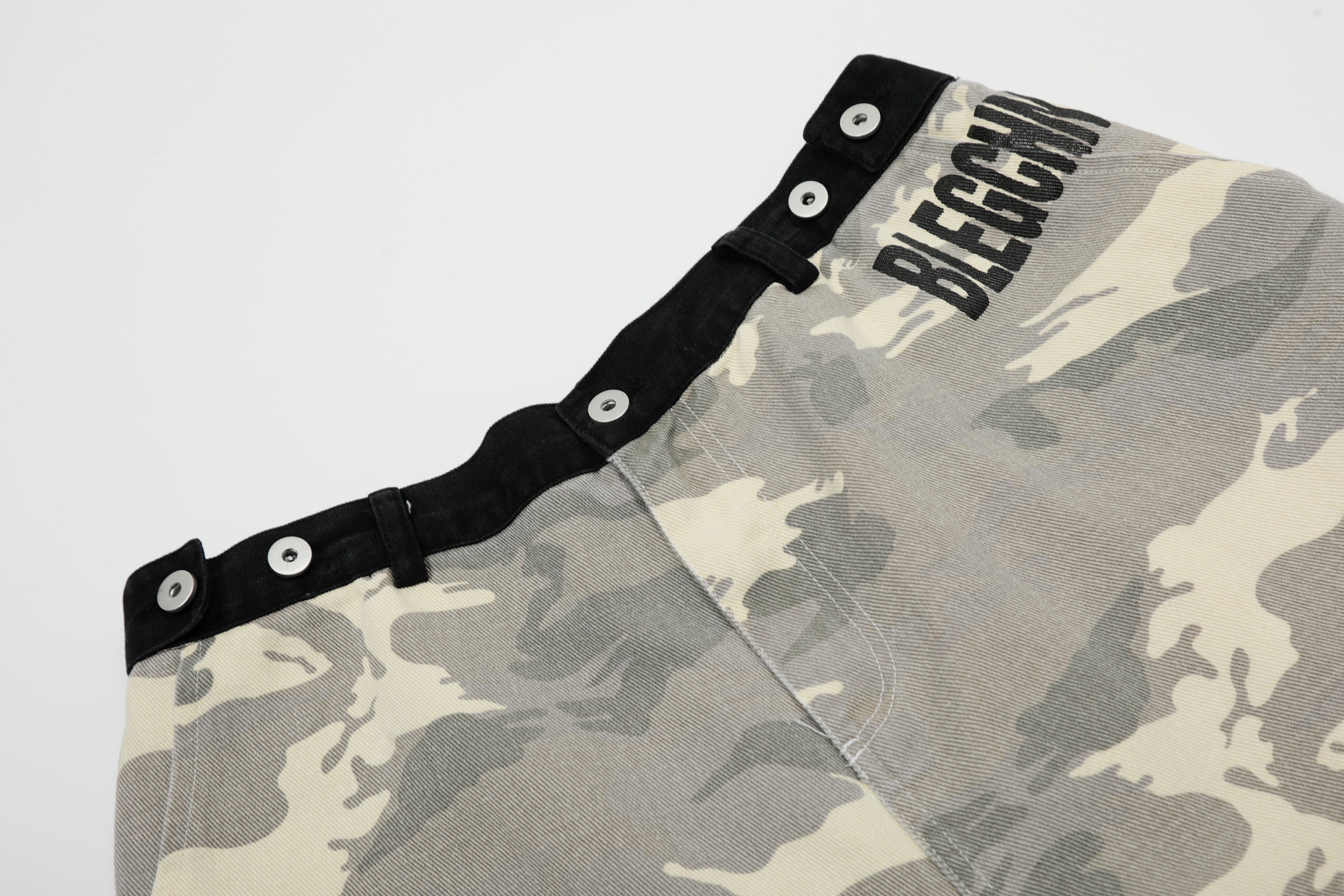 Omirad Camo Distressed Jorts | Wide-Leg Shorts