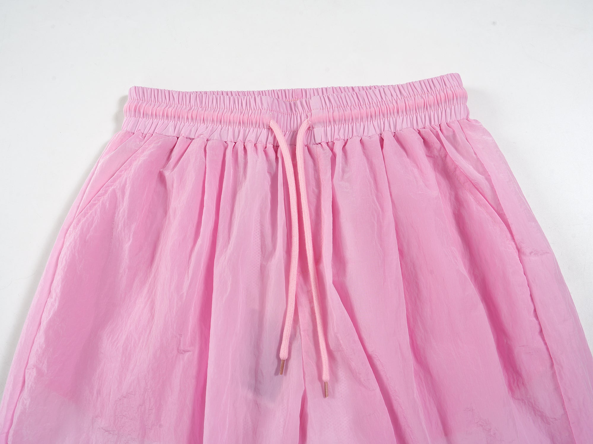 Omirad Sheer Nylon Wide-Leg Track Pants | Translucent Street Style