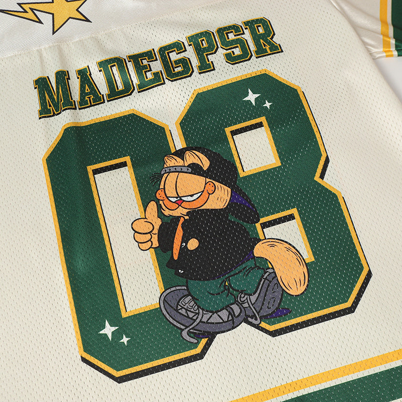 Garfield Varsity Football Jersey | Star Graphic Streetwear Top