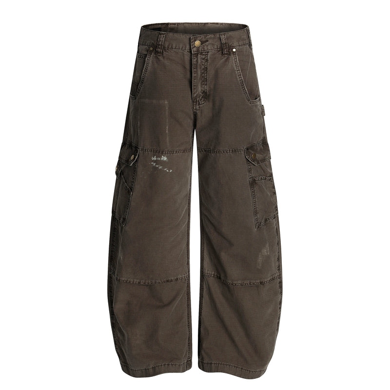 Omirad Distressed Cargo Pants | Wide-Leg Utility Streetwear