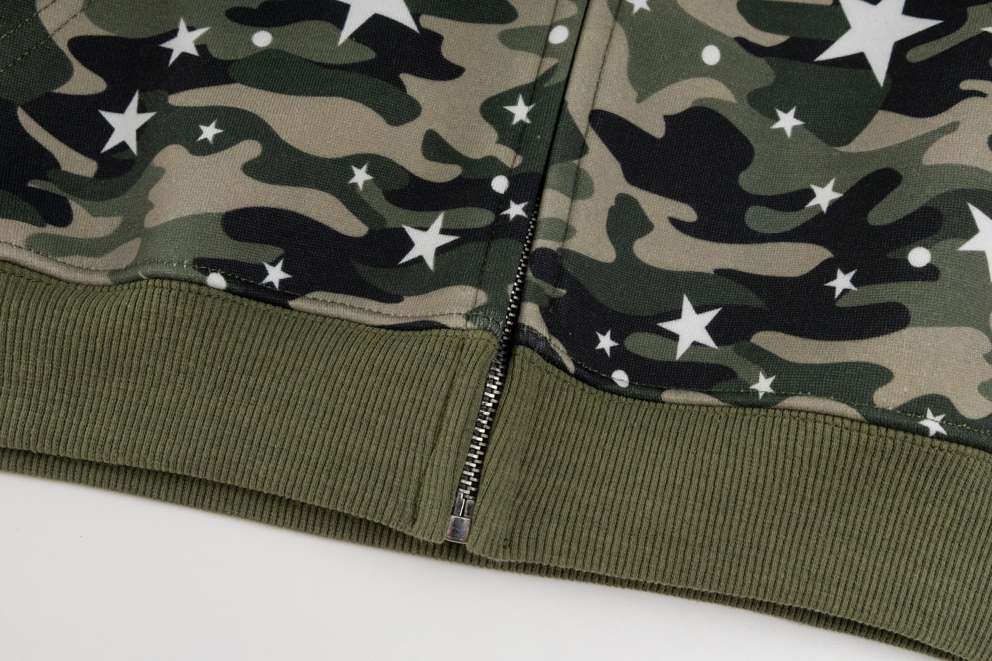 Omirad Camo Kitty Ear Zip Hoodie | Star Print Streetwear