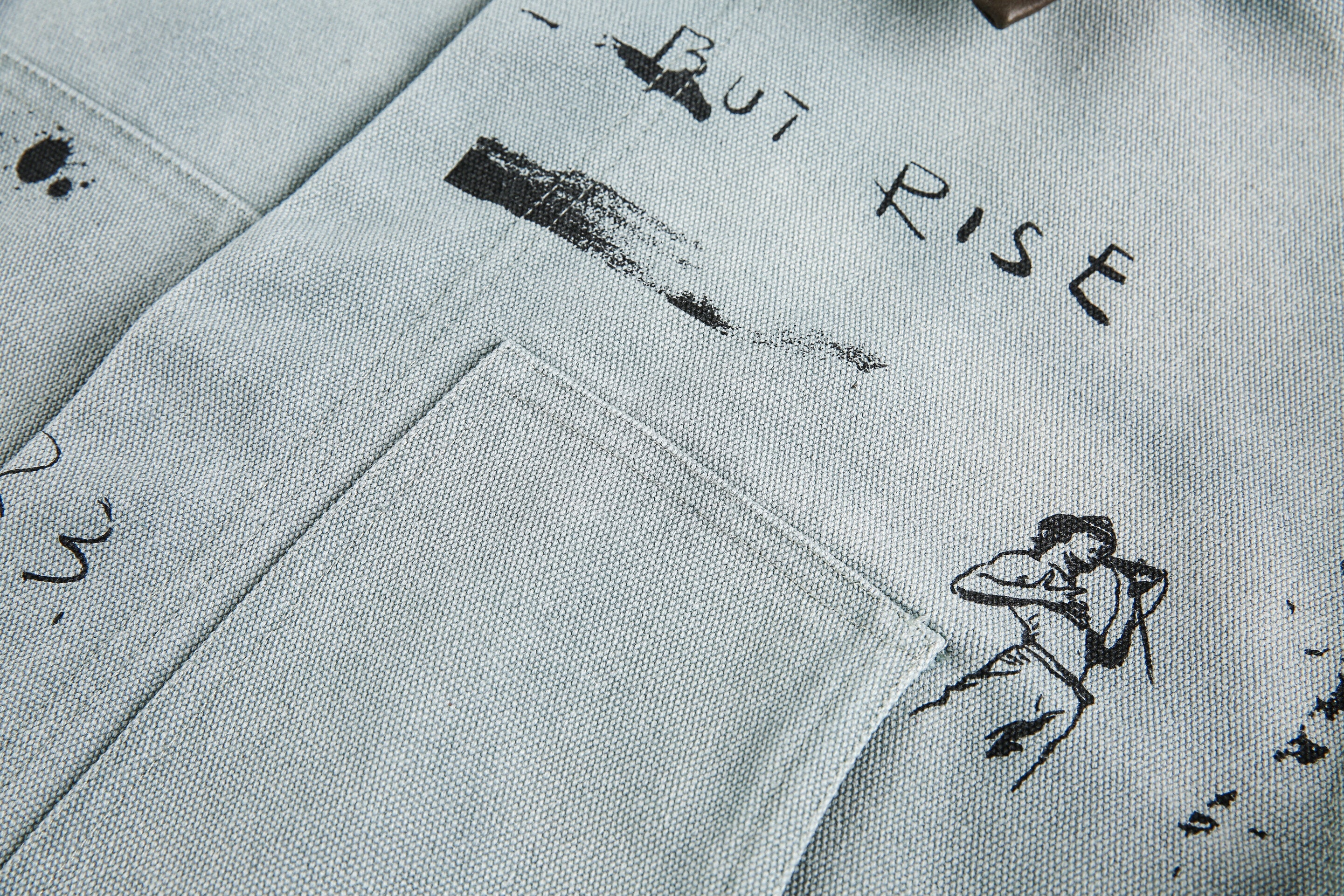 Omirad 90s Reflection Graphic Work Jacket | Cotton Canvas