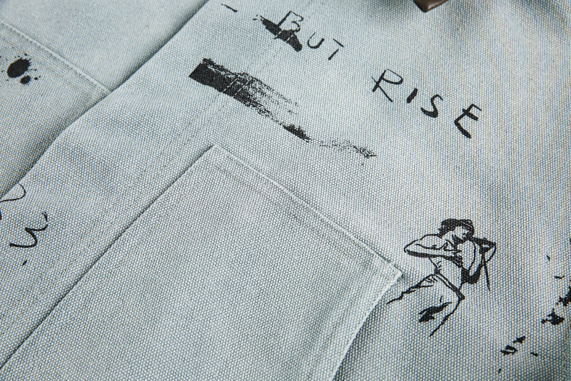 Omirad 90s Reflection Graphic Work Jacket | Cotton Canvas