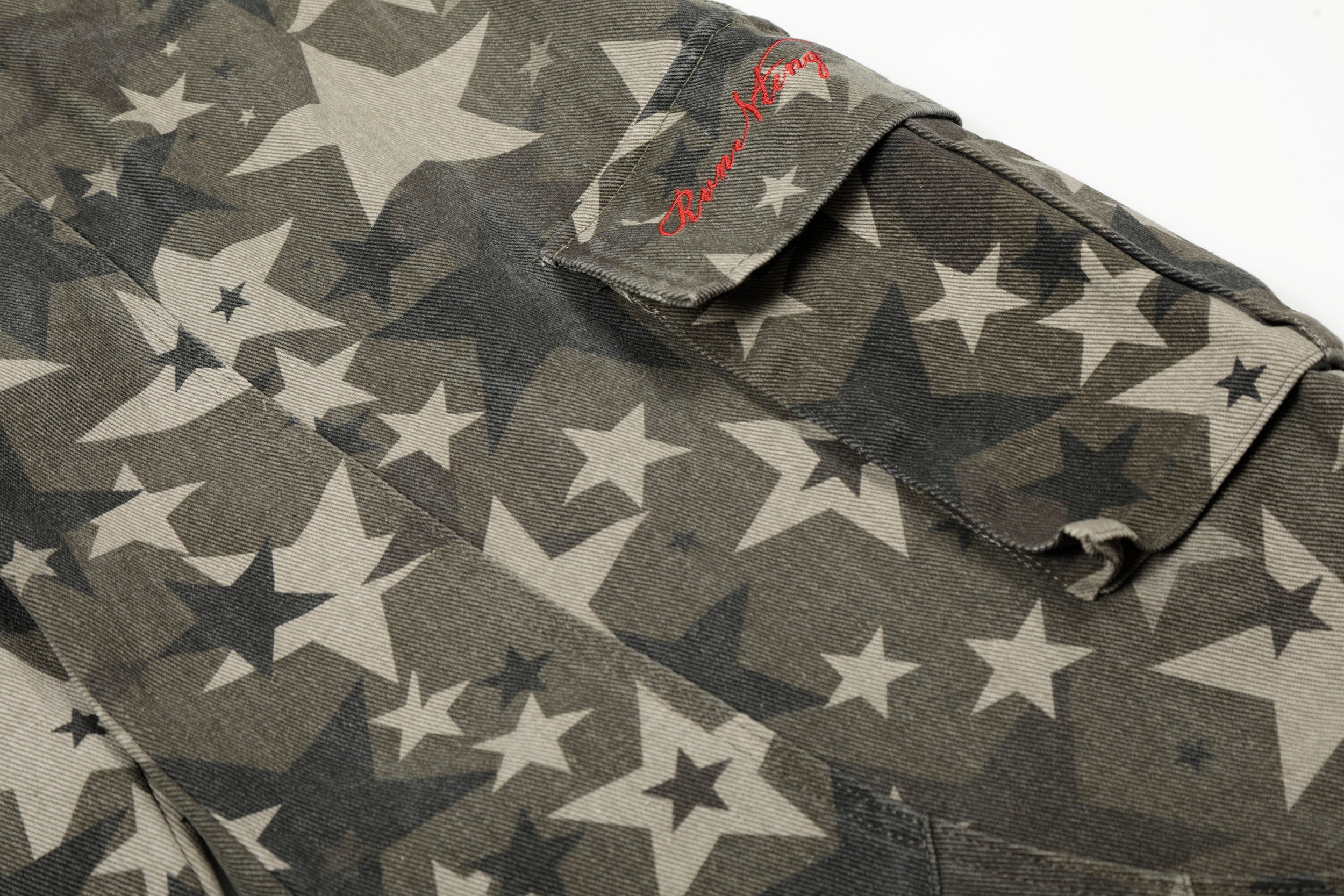 Omirad Star Camo Cargo Pants | Barrel-Leg Street Style