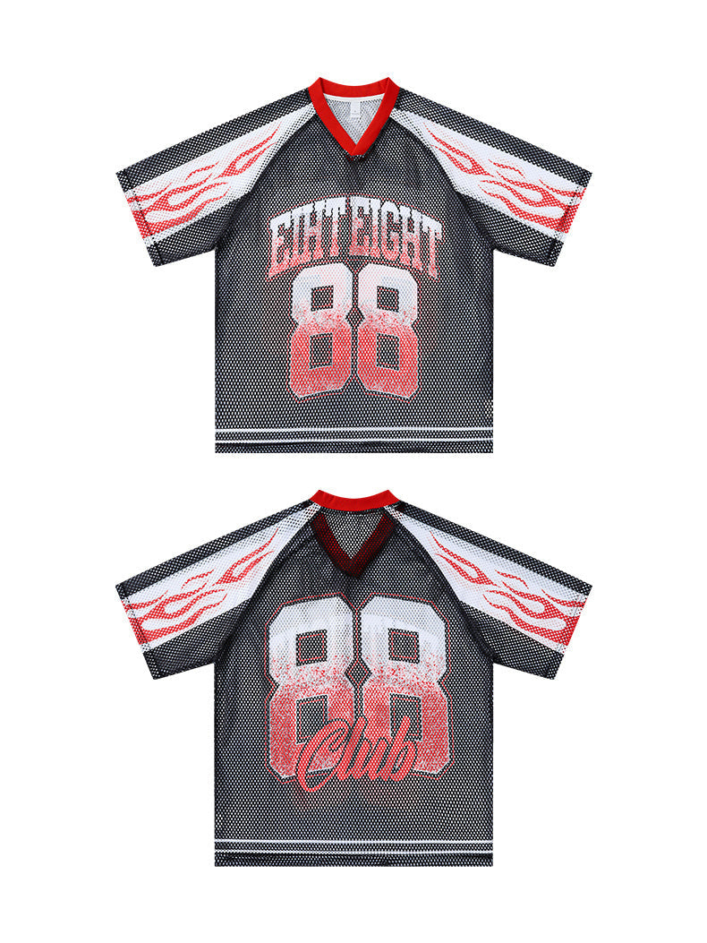 Omirad College 88 Flame Mesh Jersey T-Shirt | Streetwear