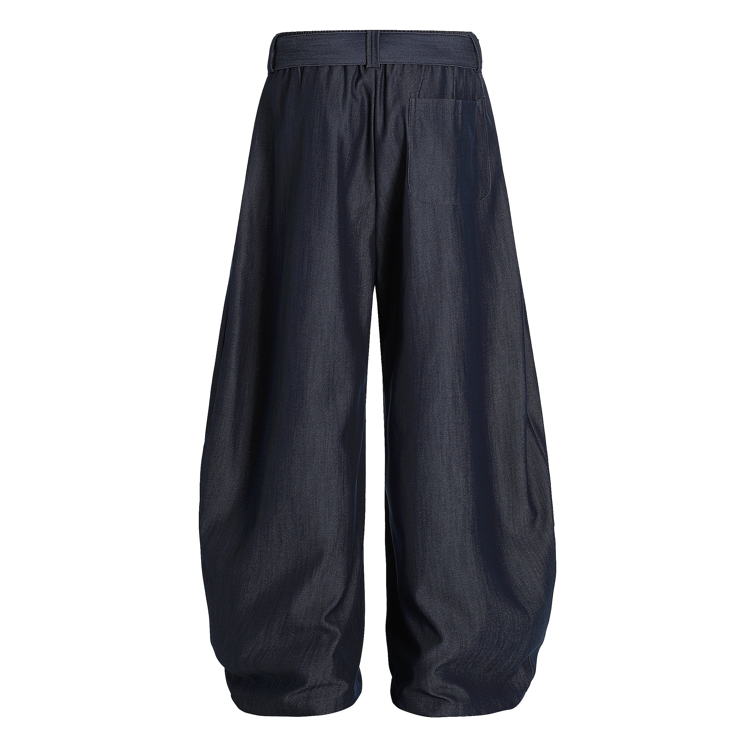 Omirad Draped Balloon Wide-Leg Pants with Belt