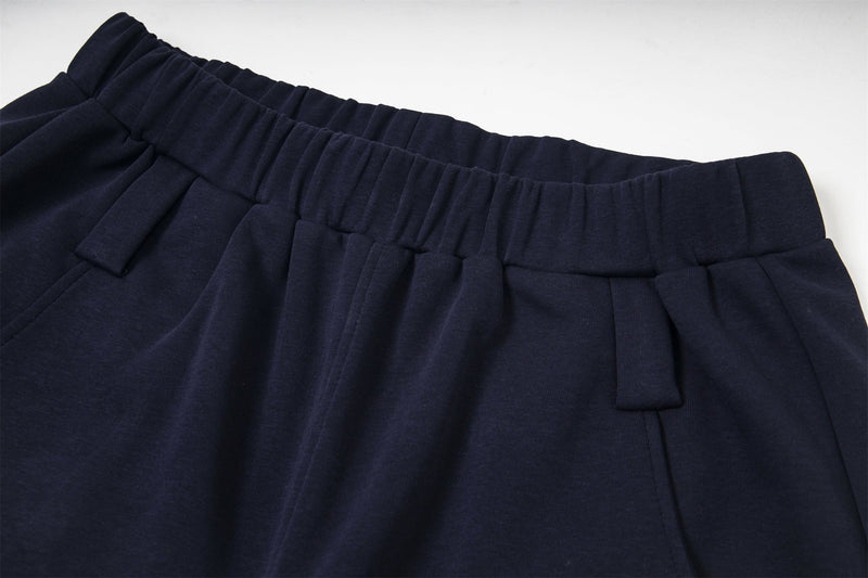Plaid-Tied Wide-Leg Sweatpants with Chenille Patch | Makenochoice