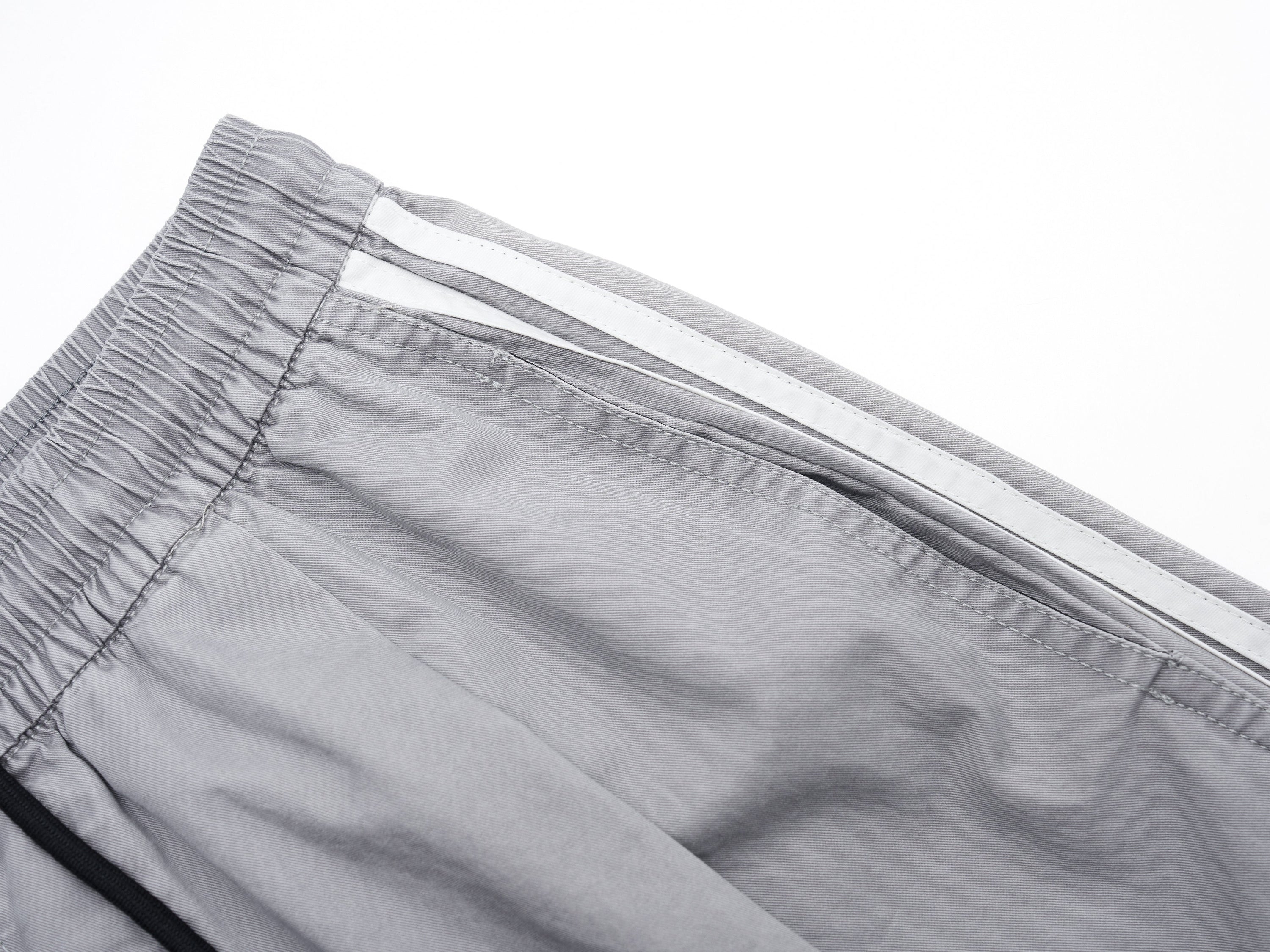 Men's Washed Wide-Leg Cotton Shorts with Side Stripes