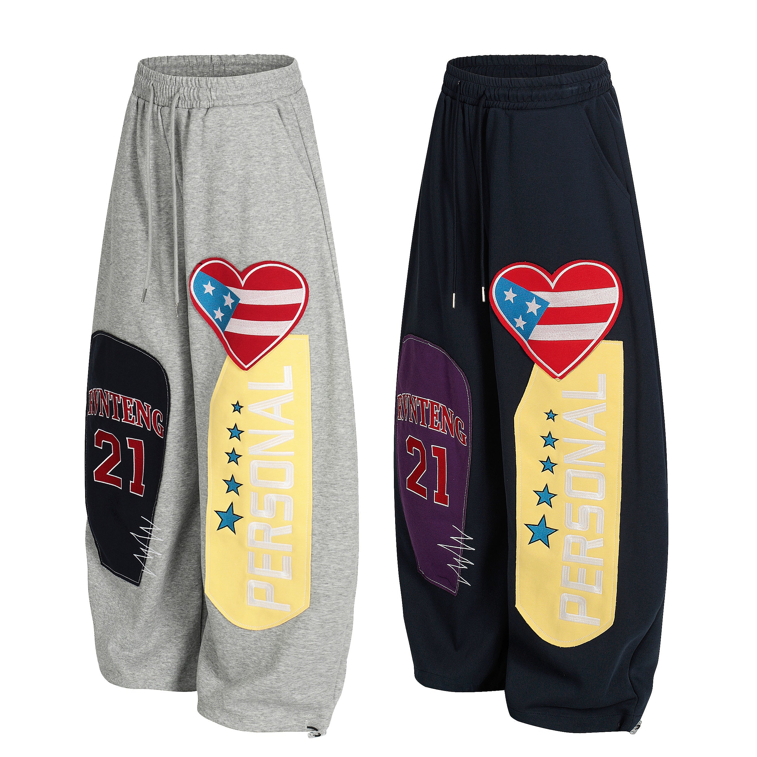 Omirad PERSONAL 21 Patchwork Wide-Leg Sweatpants