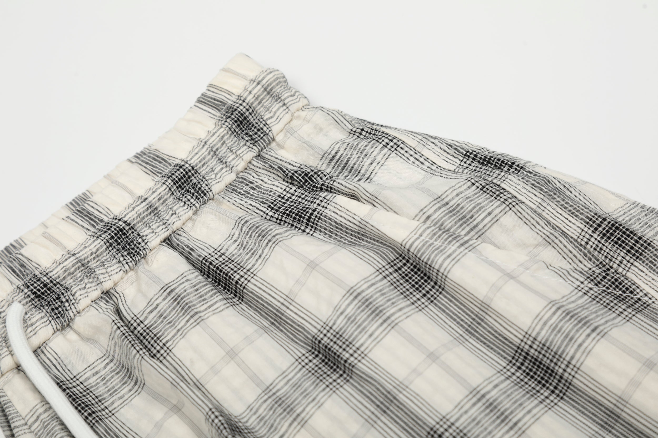 Ruched Plaid Wide-Leg Pants | Oversized Streetwear Bottoms