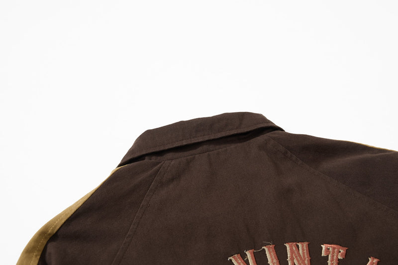 Mafa Vintage Raglan Bomber Jacket | Retro Mickey Embroidery