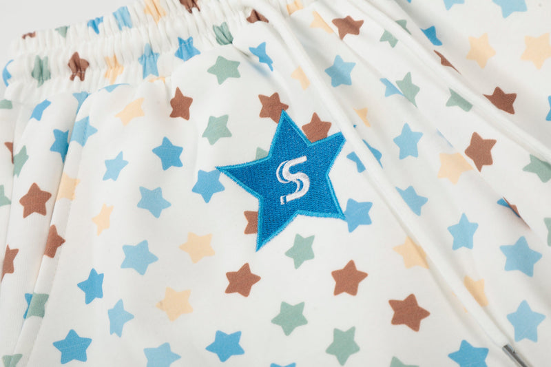 Omirad Multi-Star Wide-Leg Pants | Colorful Star Print Streetwear