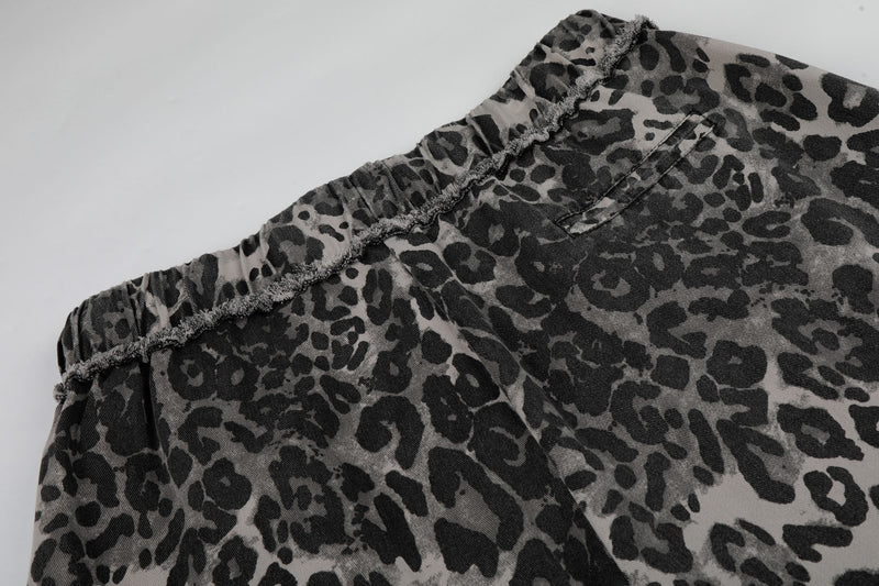 Omirad Leopard Skull Wide-Leg Pants | Y2K Streetwear