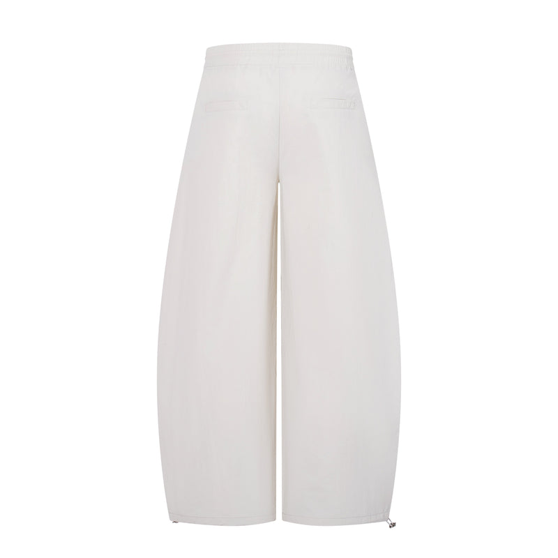 Cross Graphic Wide-Leg Track Pants | Streetwear Nylon