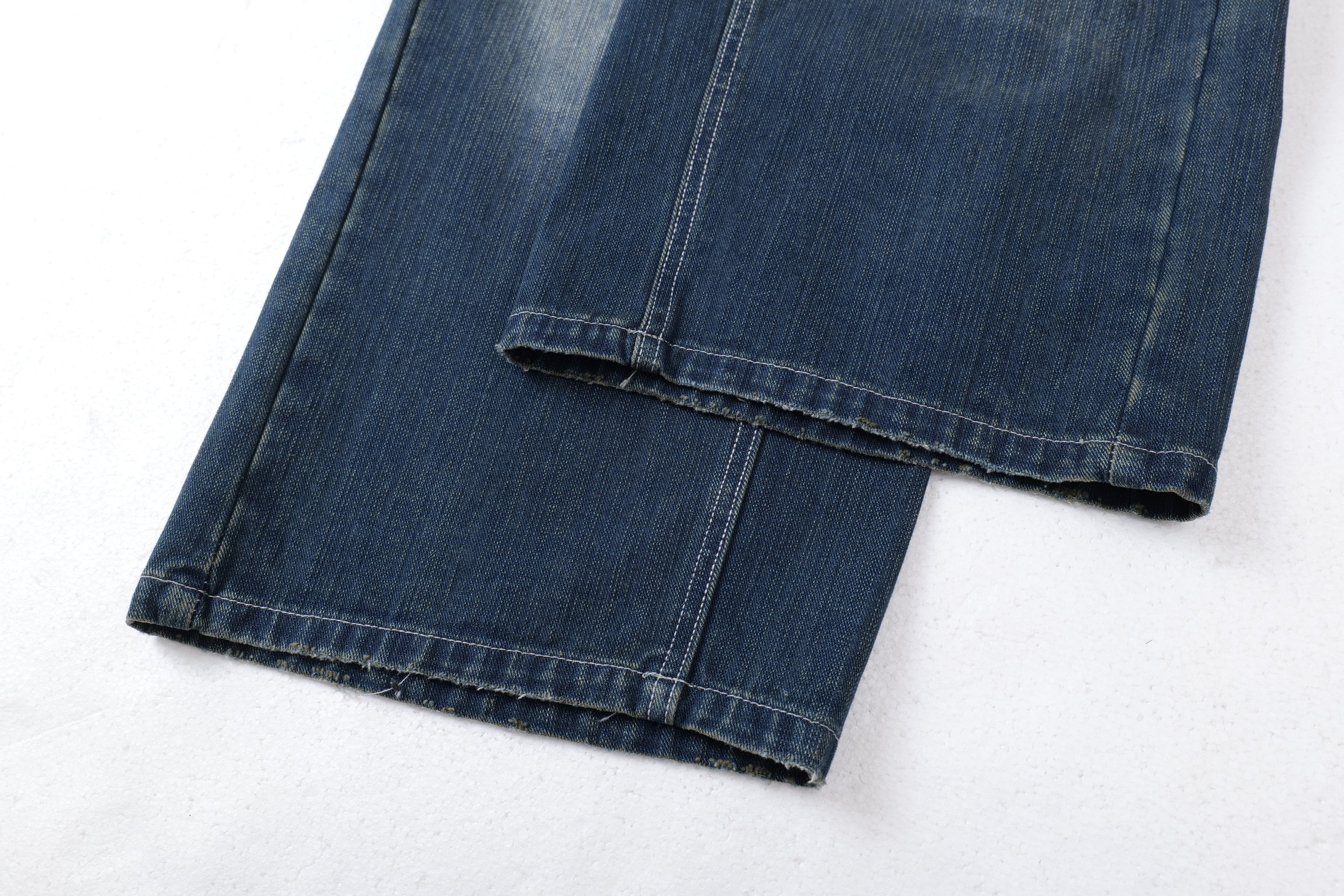 Omirad Two-Tone Washed Balloon Wide-Leg Jeans