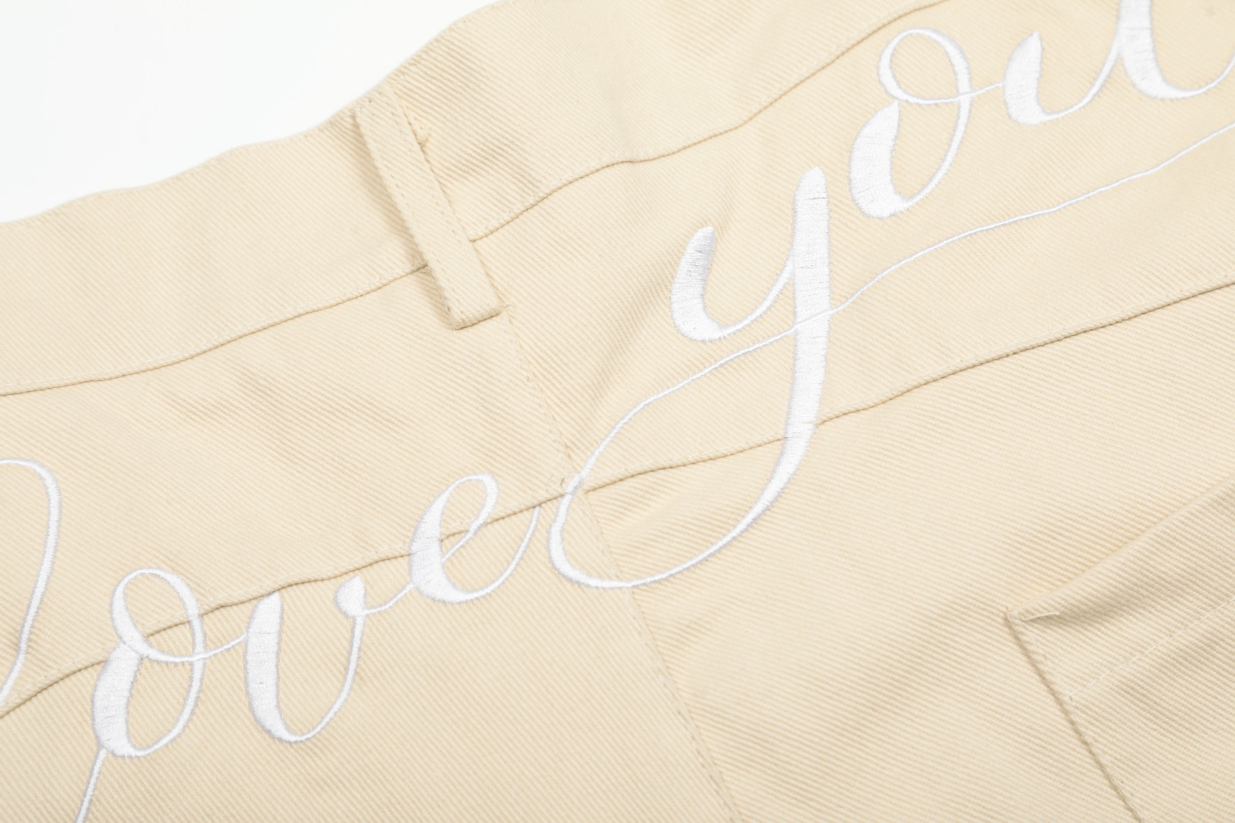 Omirad Curve-Stitch Wide-Leg Canvas Pants | 100% Cotton