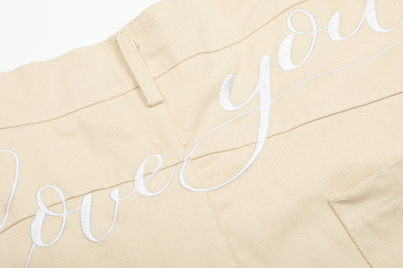 Omirad Curve-Stitch Wide-Leg Canvas Pants | 100% Cotton