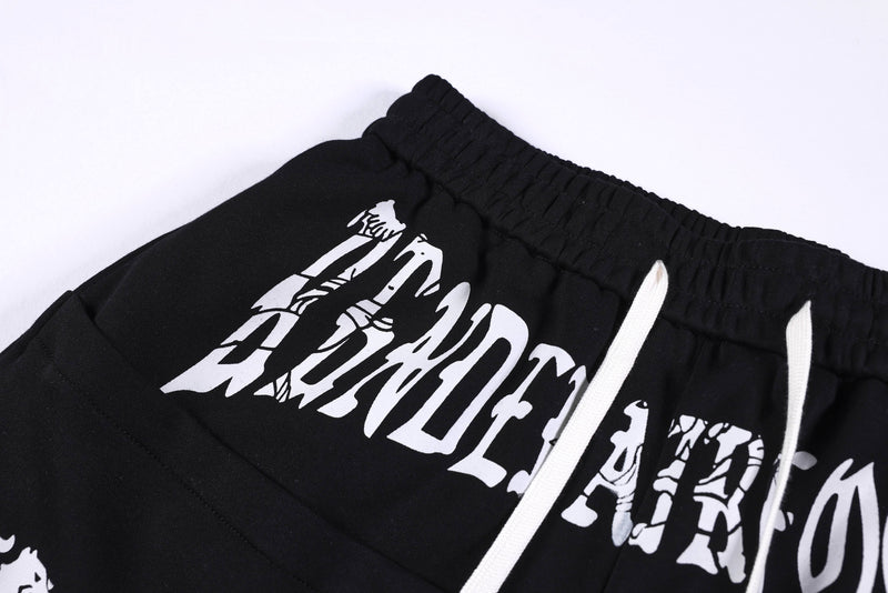 Omirad Gothic Script Wide-Leg Sweatpants | Streetwear