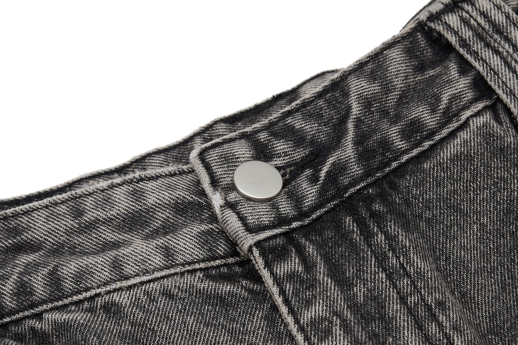Distressed Studded Stacked Denim Pants | Streetwear Jeans
