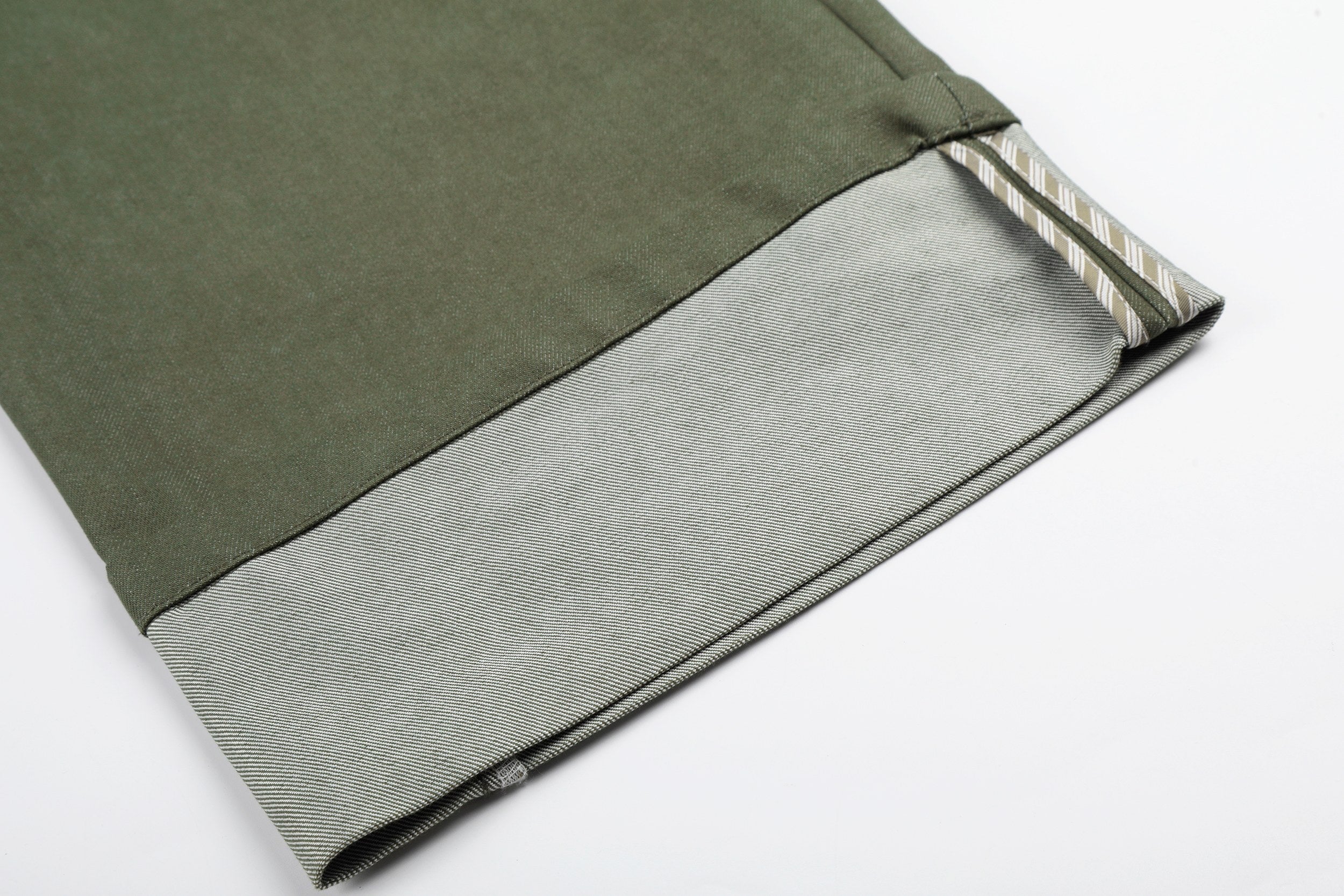 Omirad Vintage Utility Wide-Leg Fold-Hem Pants | Army Green