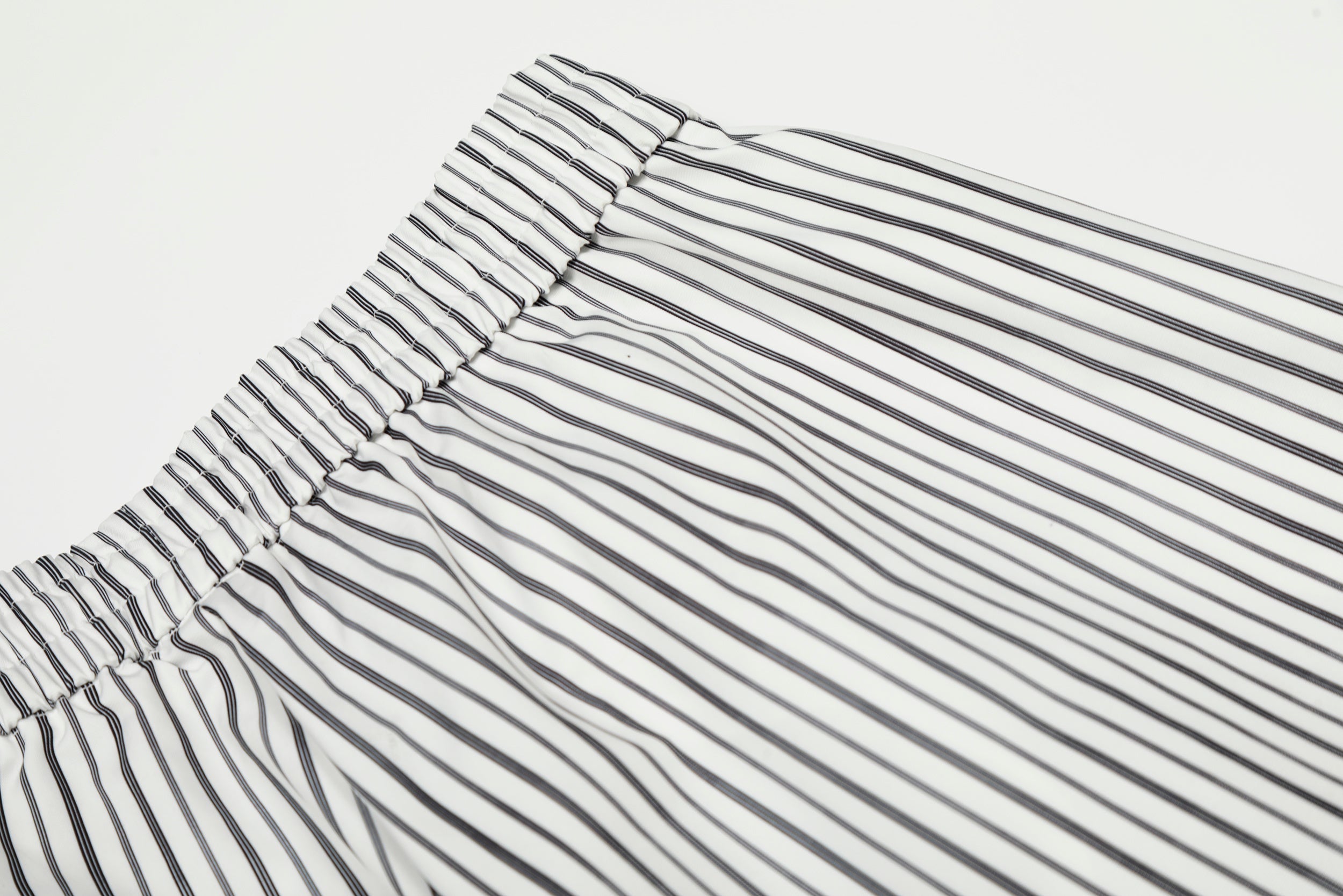 Striped Wide-Leg Relaxed Pants | Elastic Waist Lounge Trousers