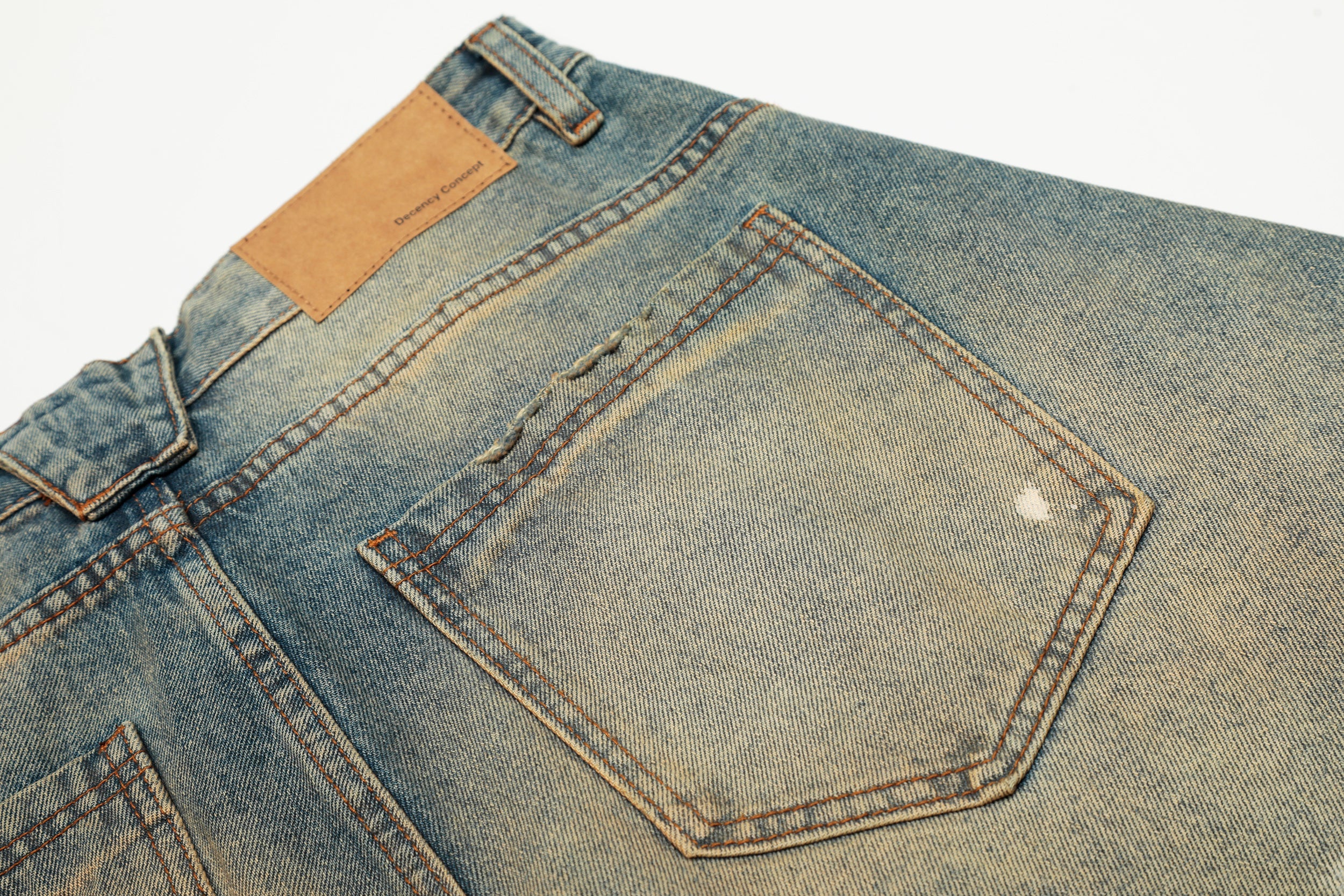 Omirad Sun-Faded Wide-Leg Jeans | Distressed Streetwear Denim