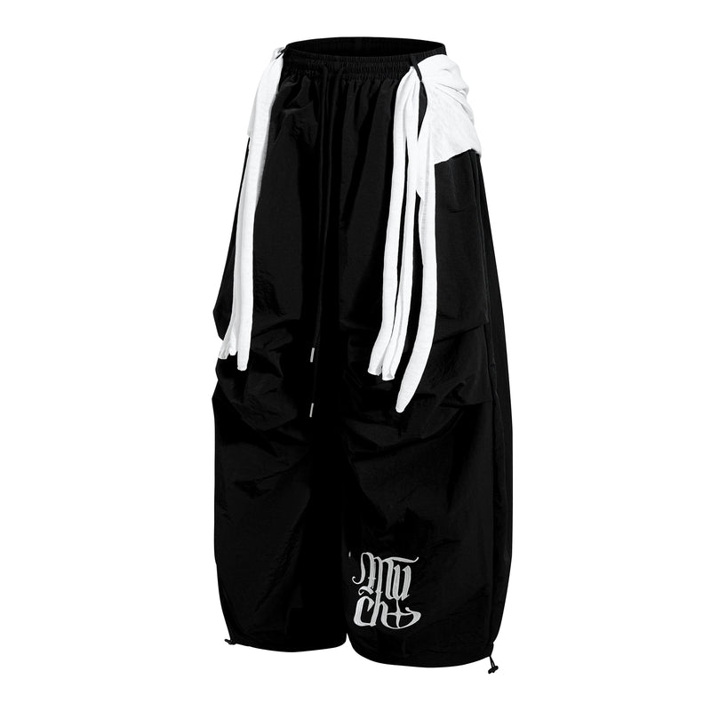 Omirad Layered Utility Wide-Leg Pants | Streetwear Nylon