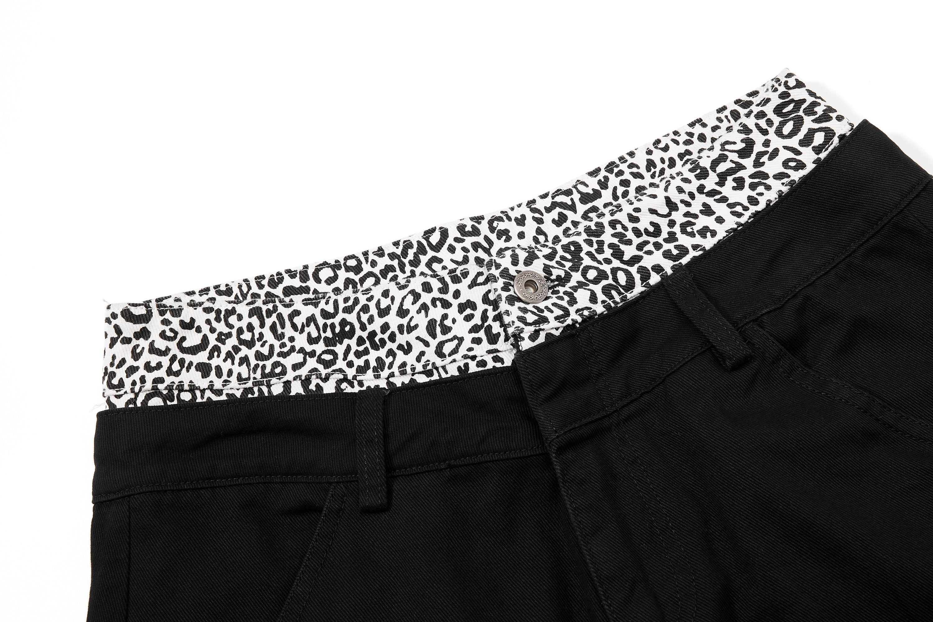 Leopard Cross Utility Cargo Pants | Wide-Leg Streetwear