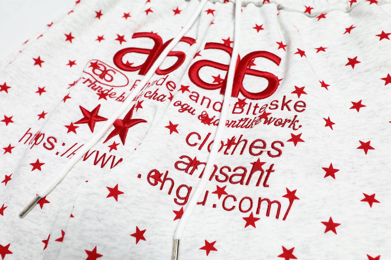 Omirad Star Print Wide-Leg Sweatpants | Streetwear