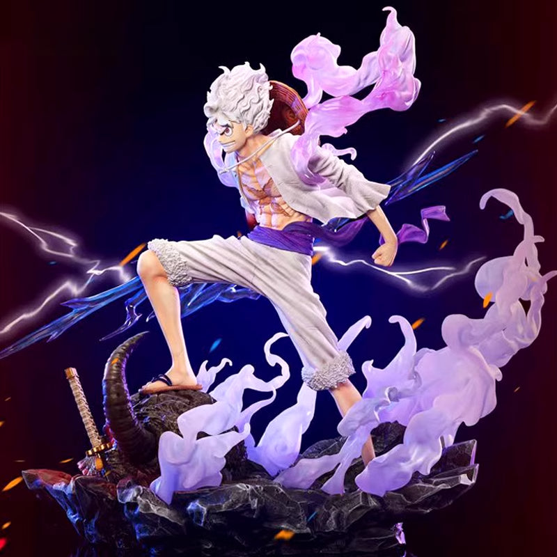 Figura de acción de One Piece - 17 cm con Efectos de Arma y Llama de Lightning, Edición limitada - Perfecto para coleccionistas de anime