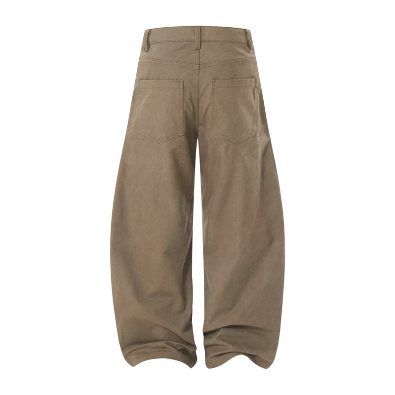3D Curved Panel Wide-Leg Pants | Sculptural Streetwear