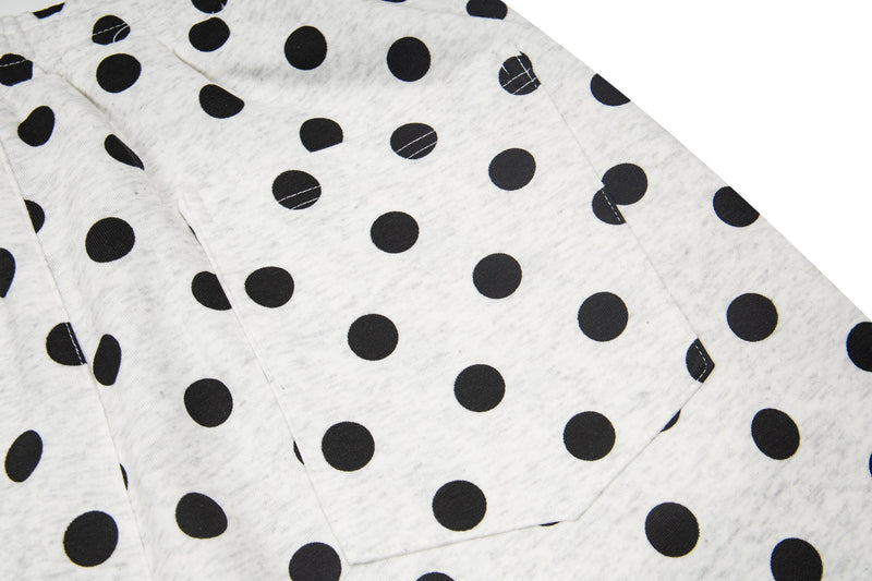 Battle Kid Polka Dot Wide-Leg Cargo Pants with Charms
