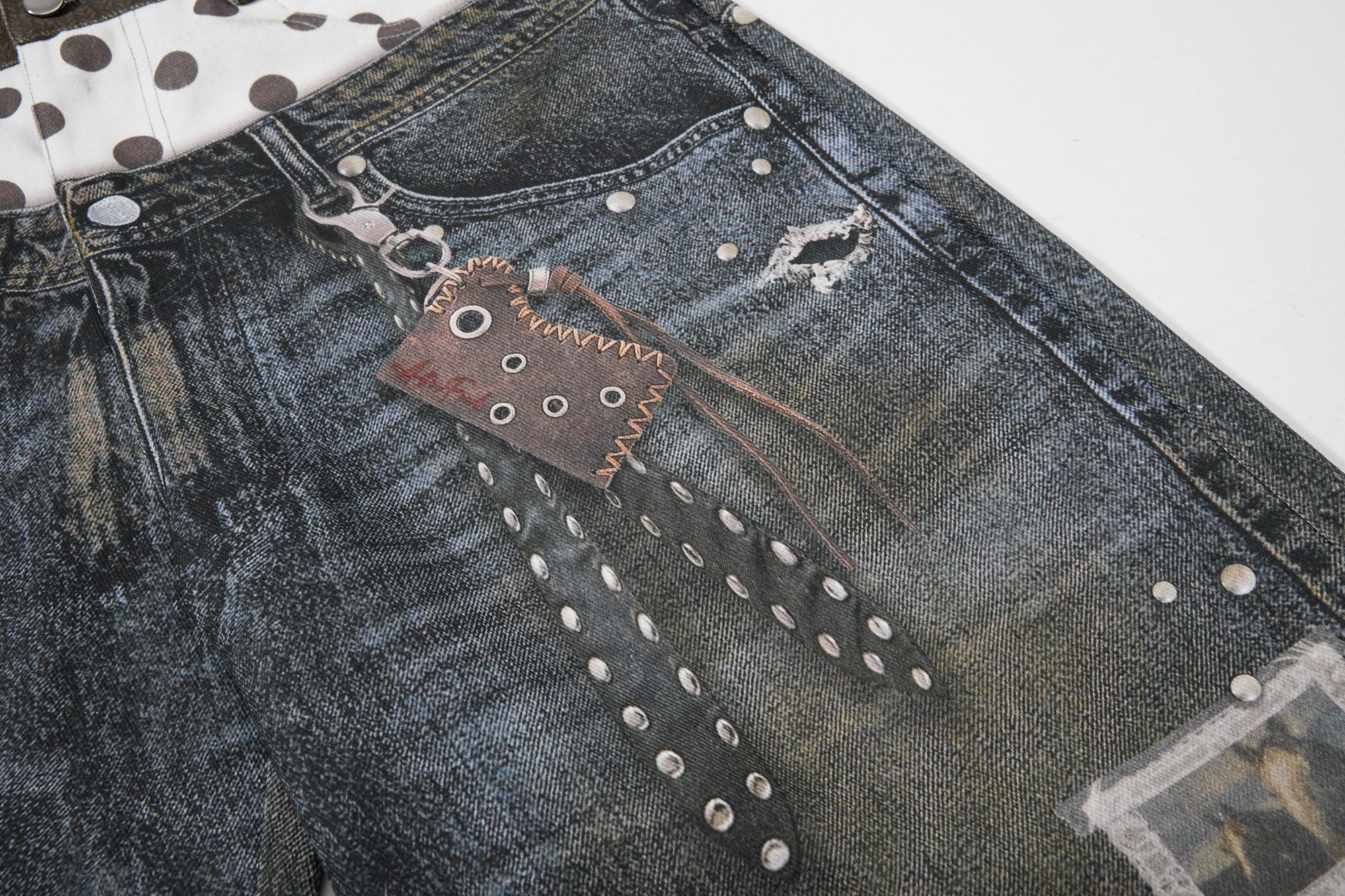 Layered Punk Denim Jorts | Wide-Leg Y2K Streetwear Shorts