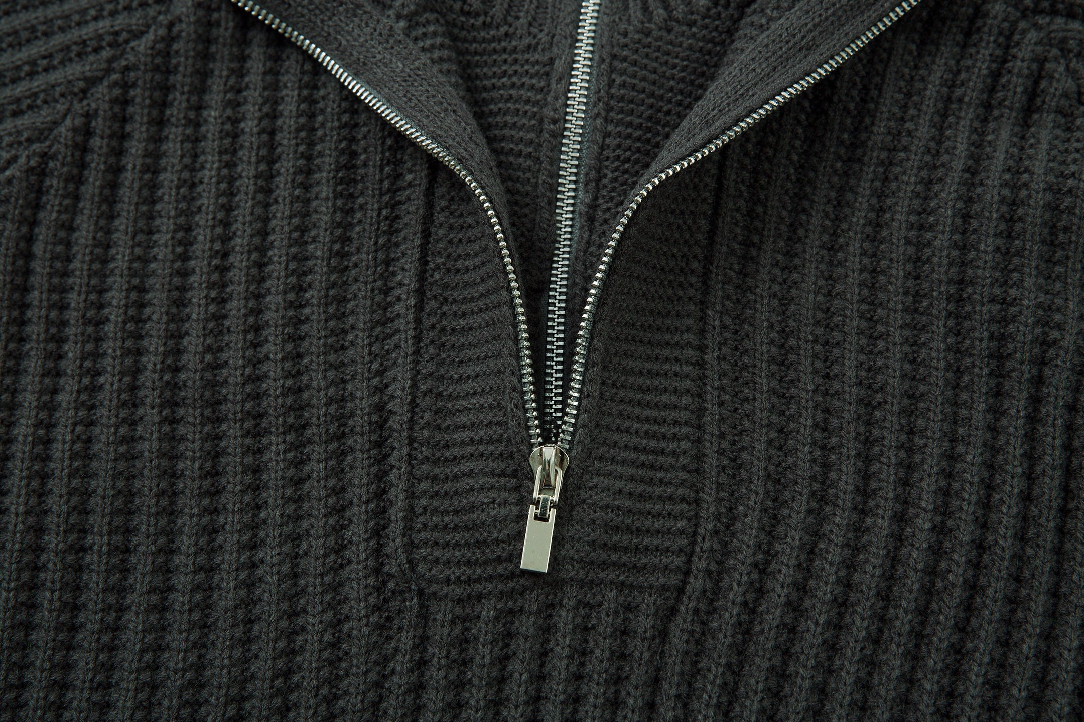 Men's Ribbed Half-Zip Knit Sweater | Clean Streetwear Style