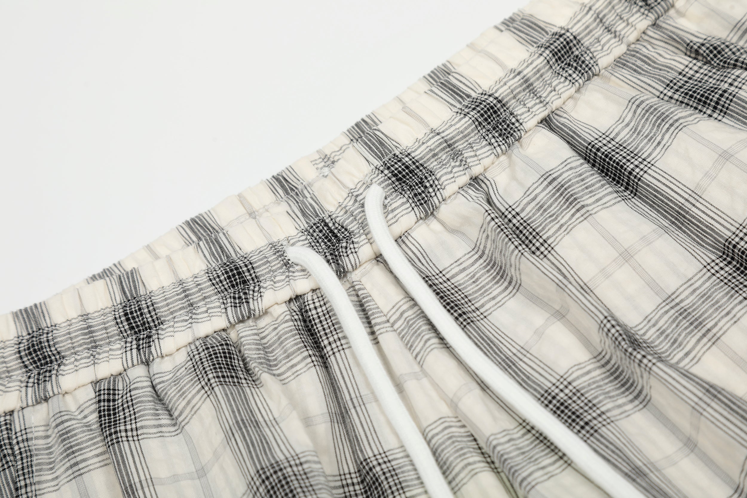 Ruched Plaid Wide-Leg Pants | Oversized Streetwear Bottoms