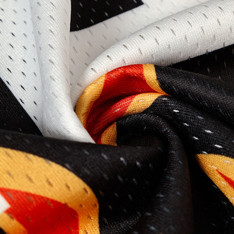 Flame Graphic Football Jersey | Streetwear Varsity Style #72