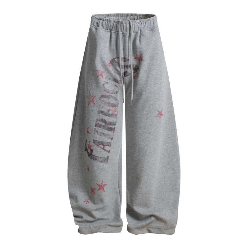 Fairfocus Star Print Wide-Leg Sweatpants | Vintage Streetwear