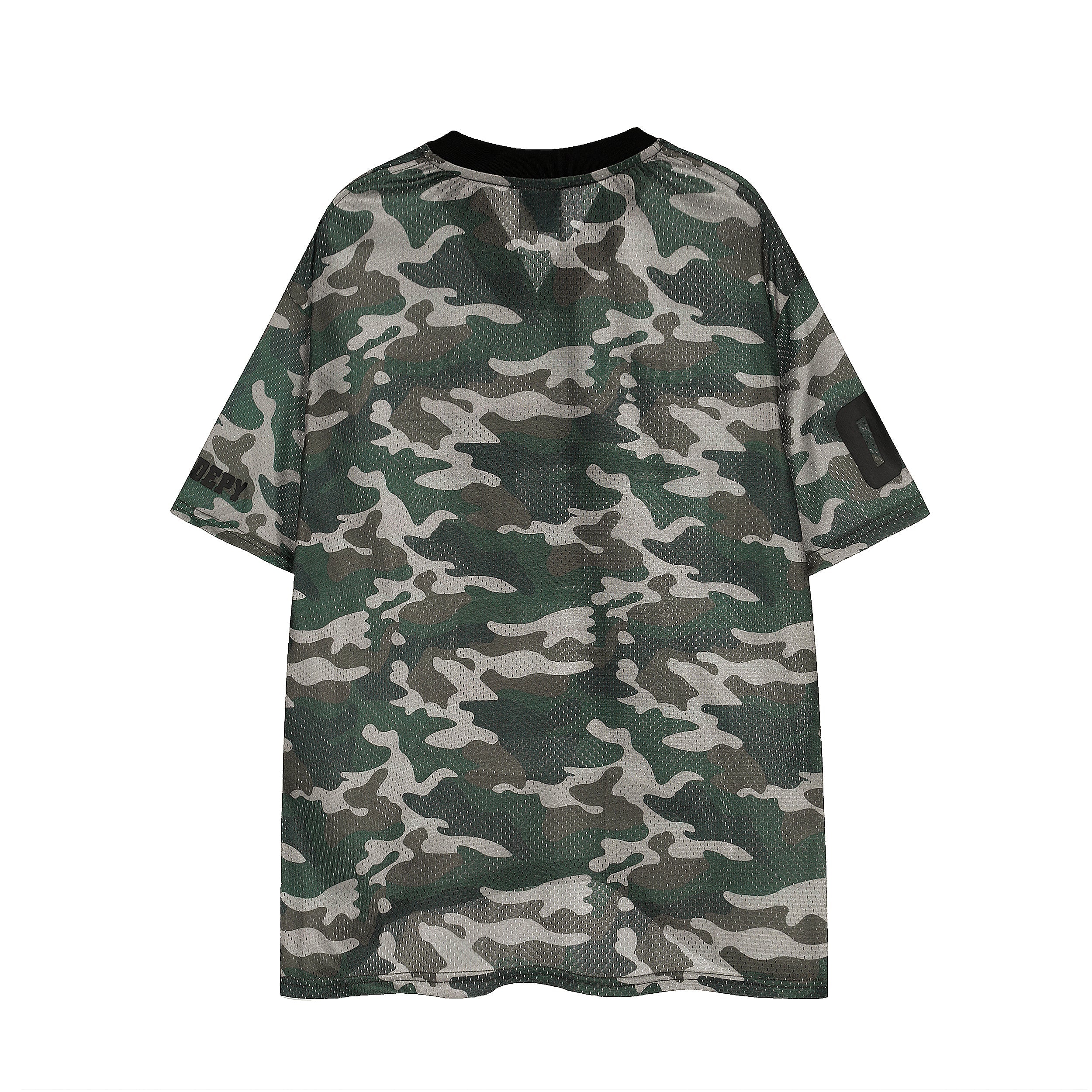 Camo Mesh Jersey Tee | Oversized Athletic Street Style