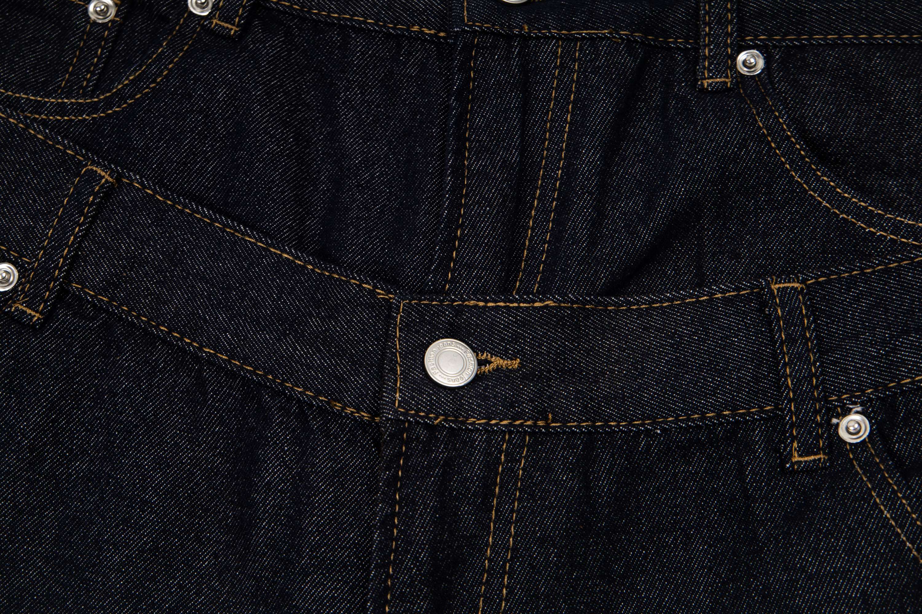 Omirad Double Waist Panel Denim Shorts | Wide Fit