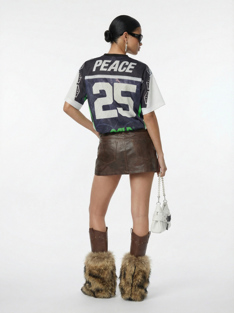 Omirad Tiger Peace Mesh Jersey | Street Sport Graphic Tee
