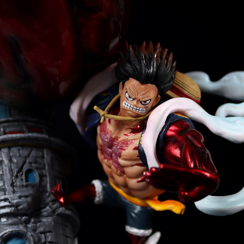 Luffy Gear 5 Action Figurine – 28cm with Fiery Attack and Dynamic Base, Limited Edition – One Piece Collectible