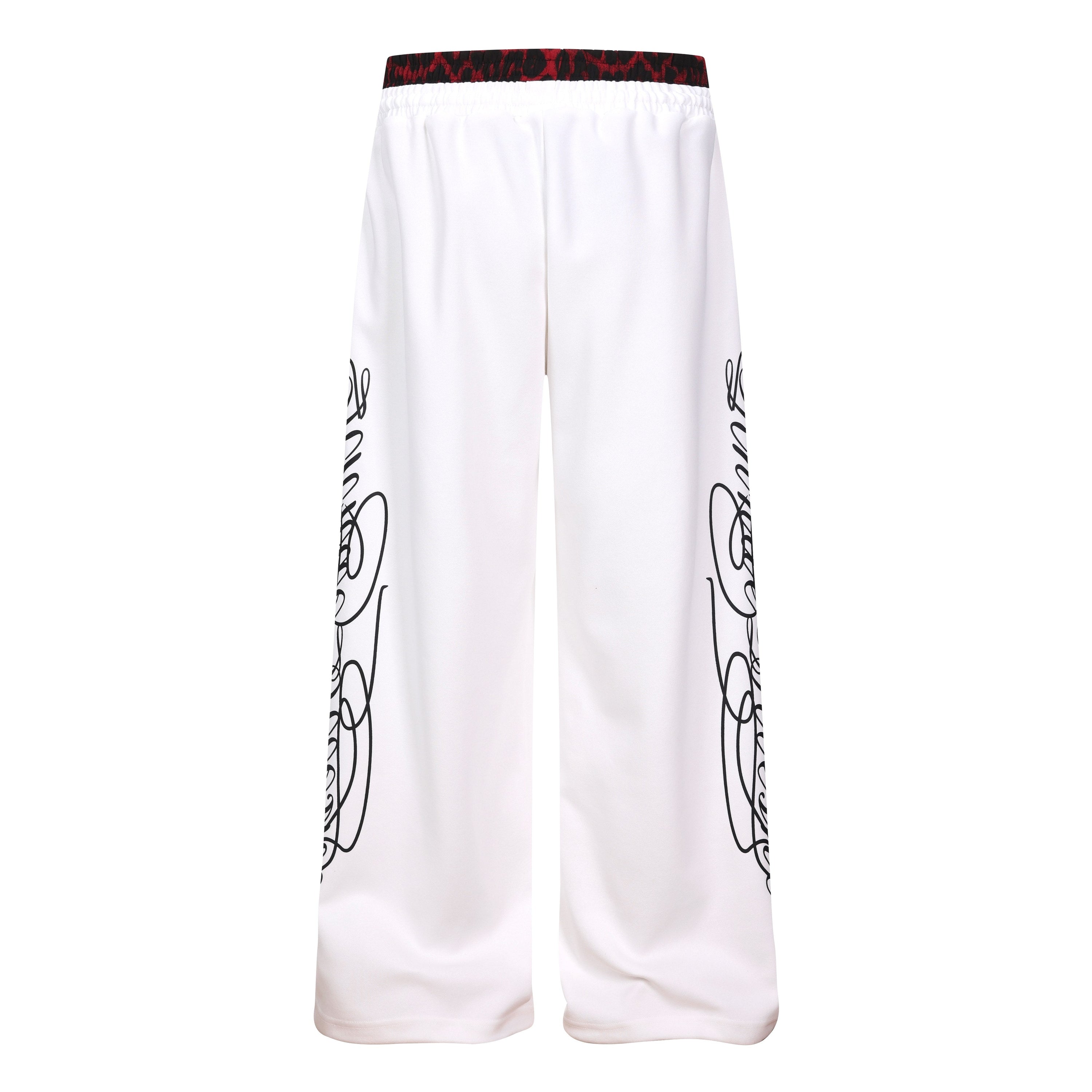 Omirad Leopard Panel Sweatpants | Wide-Leg Streetwear