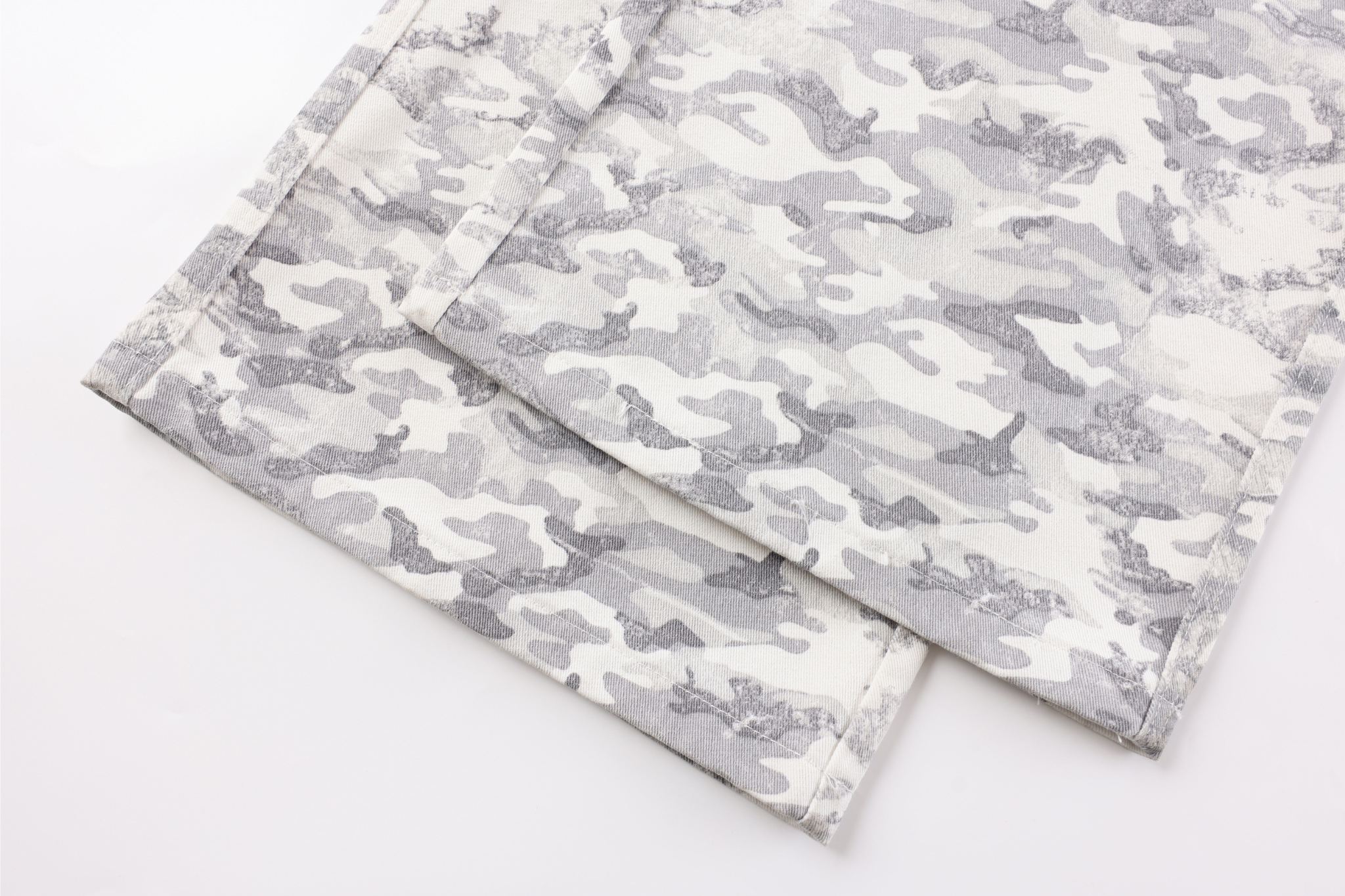 Camo Patchwork Cargo Pants | Curved Wide-Leg Streetwear