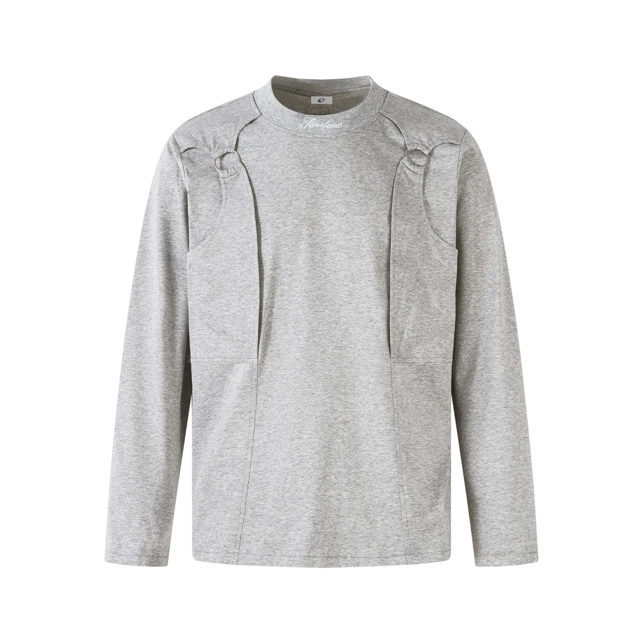 Omirad Structured Panel Long Sleeve Tee | Metal Ring Detail
