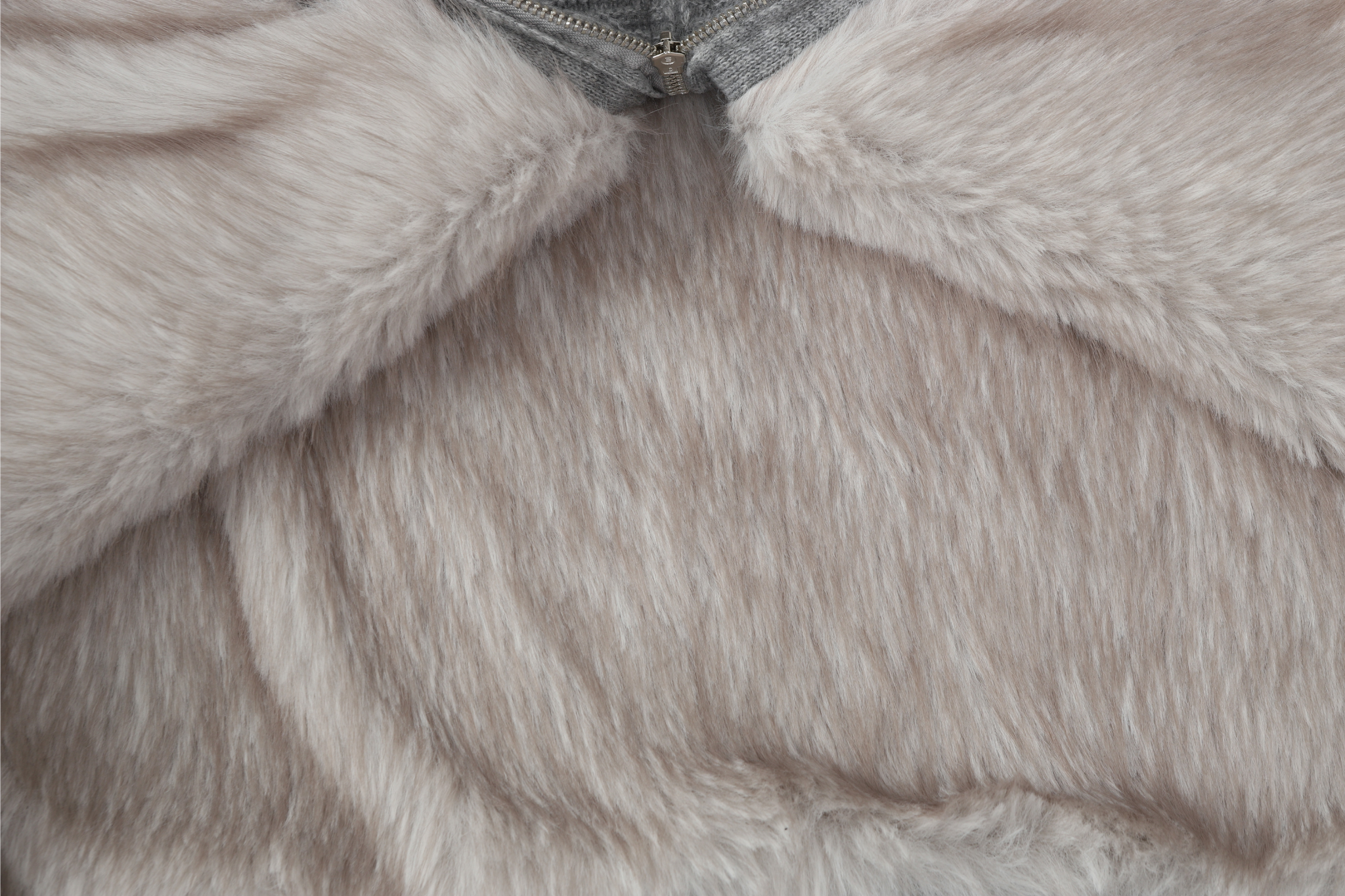 Fleece-Lined Cable Knit Zip Jacket | Faux Fur Collar