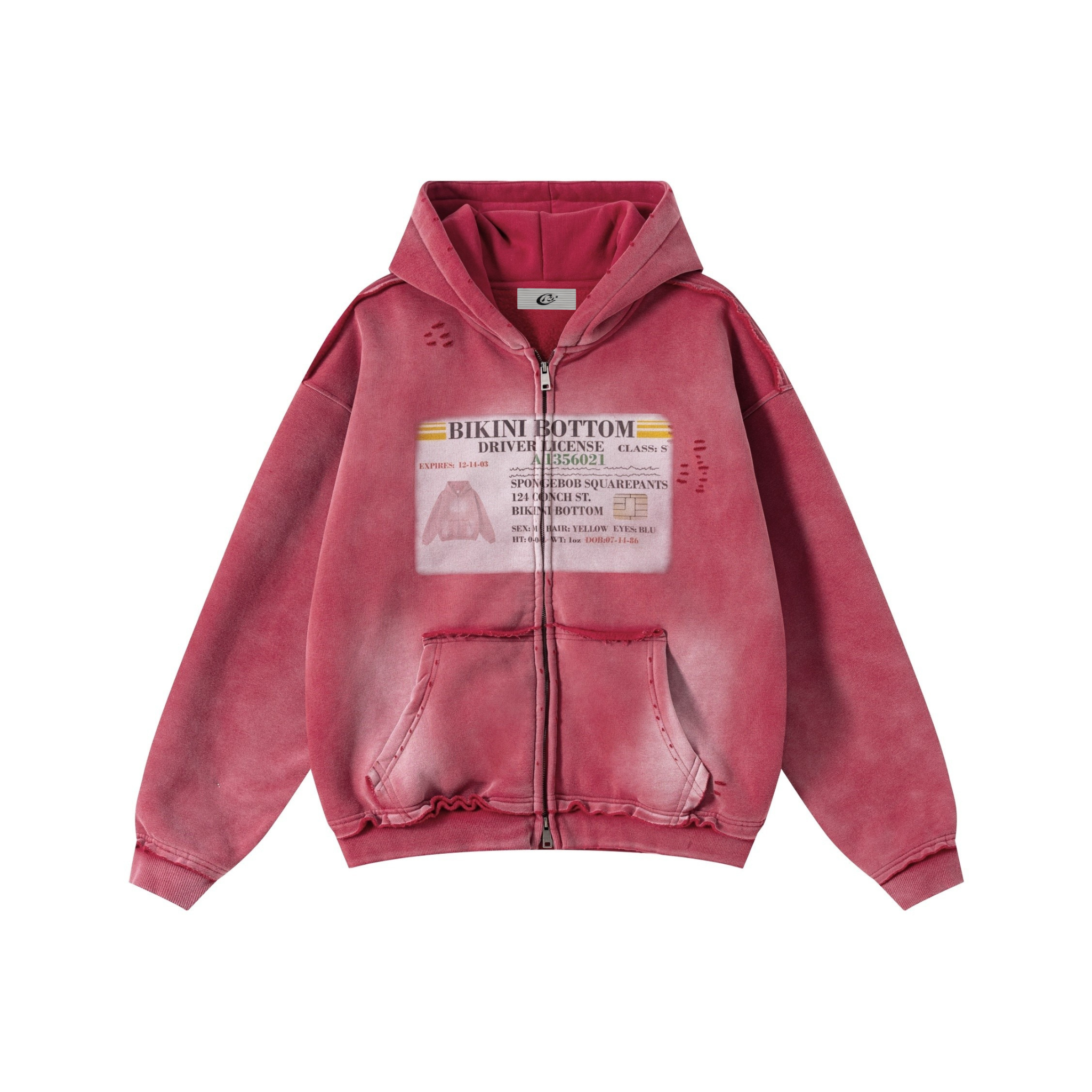 Omirad Bikini Bottom Graphic Zip Hoodie | Vintage Wash