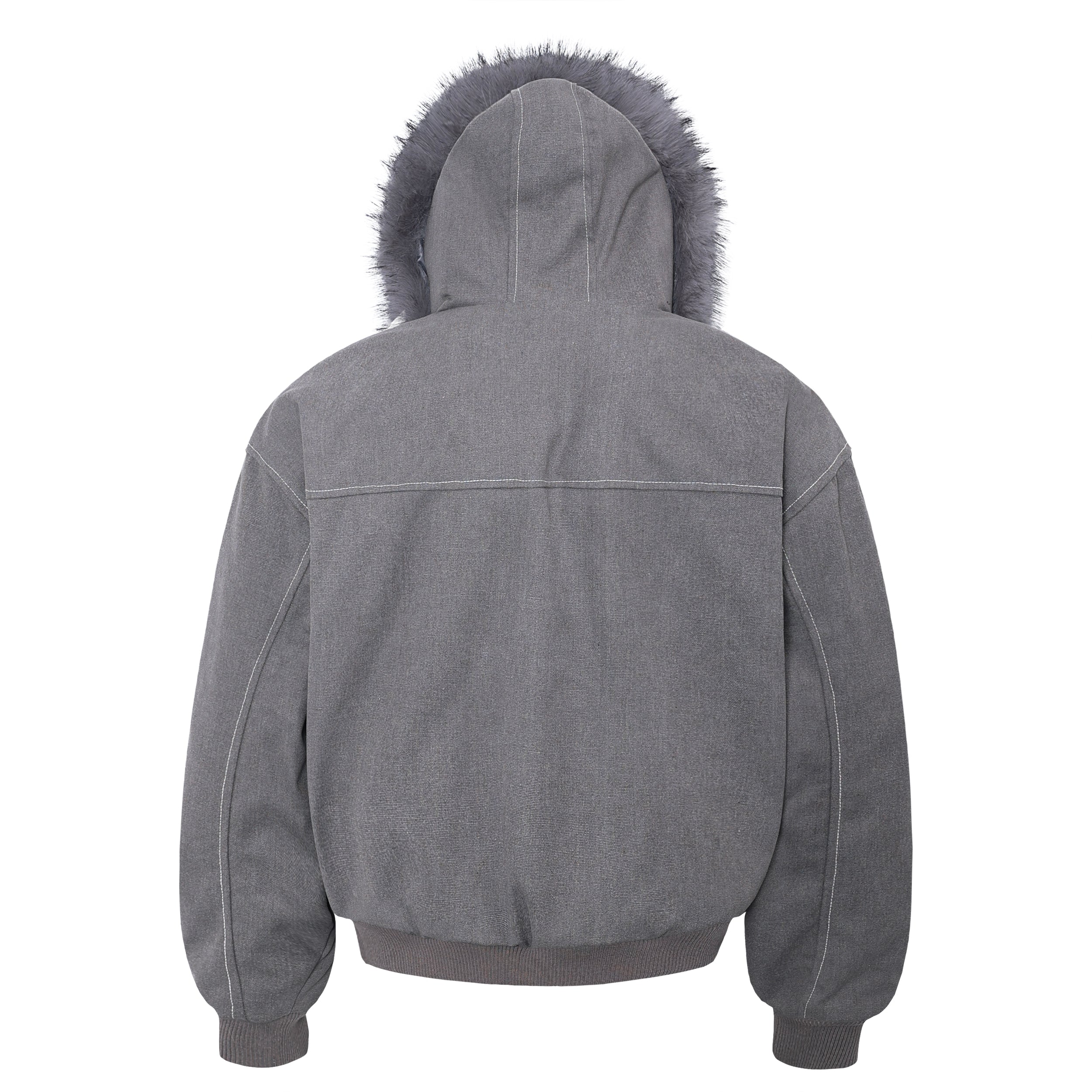 Omirad Fur-Hood Sculpted Bomber Jacket | Winter Streetwear